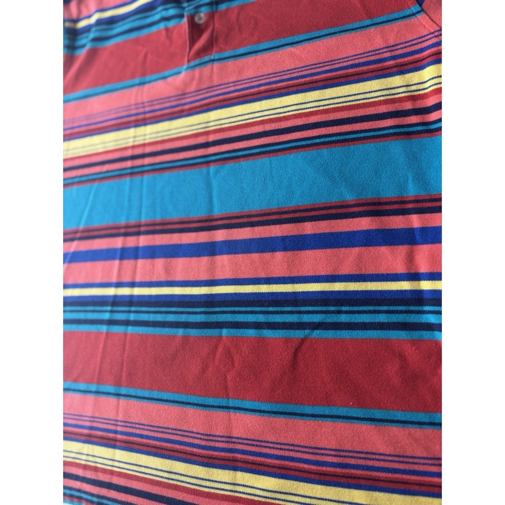 Y2K Club Room Mens Polo Shirt XL Striped Multicolored Preppy Country Club‎ 0639 - Picture 5 of 10